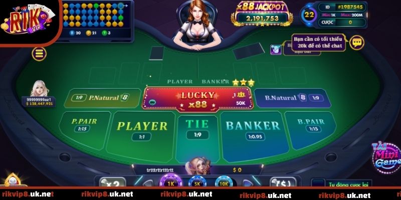 Nhà cái thiết kế Bài Baccarat với giao diện mượt mà và dễ theo dõi kết quả