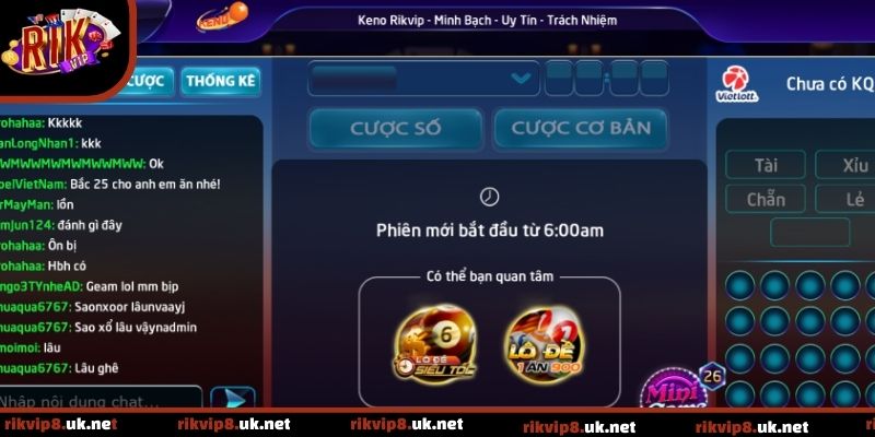 Keno Online là trò chơi dựa trên kết quả rút số ngẫu nhiên