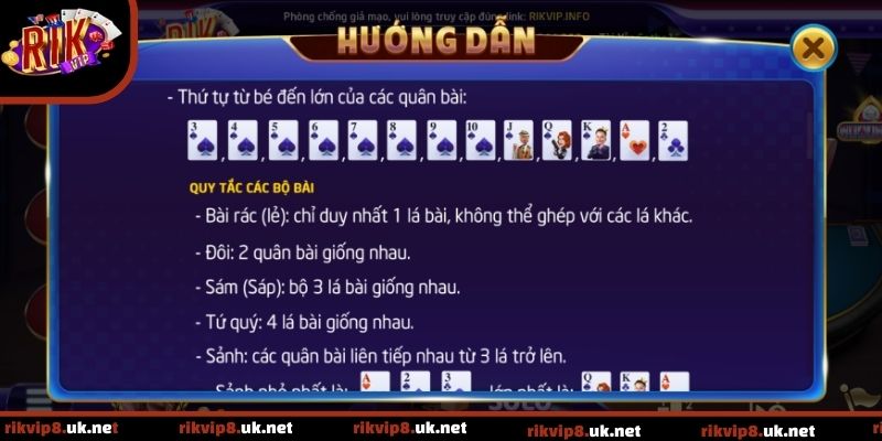 Sâm Lốc Đổi Thưởng dùng bộ bài tây 52 lá phổ biến trên thị trường khi chơi