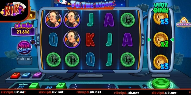 Slot To The Moon được xây dựng theo dạng nổ hũ hiện đại